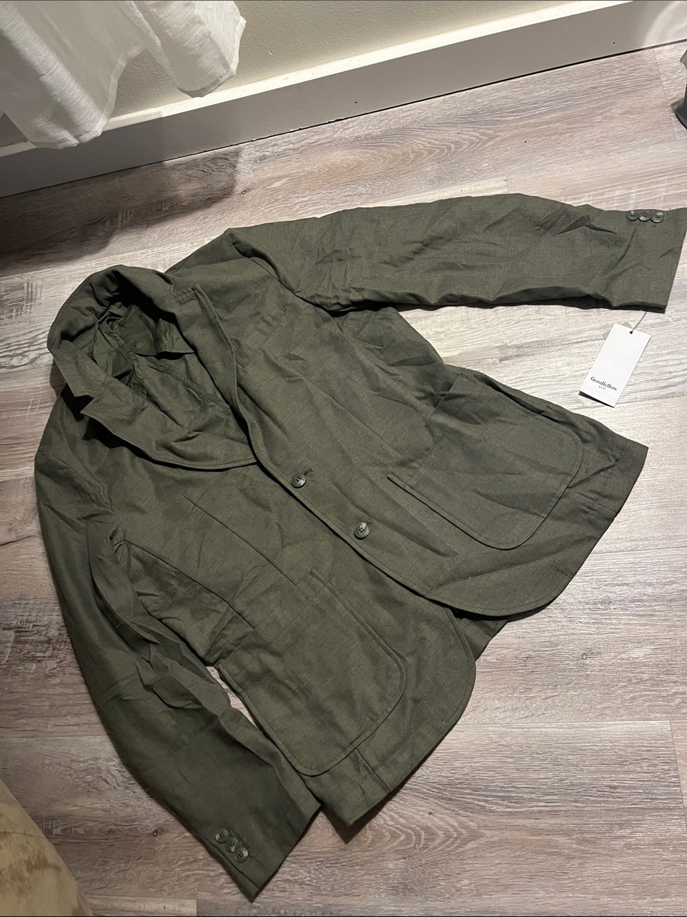 Goodfellow & Co Olive Green Structured Blazer Jacket